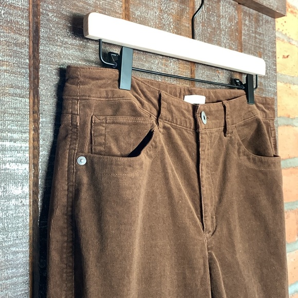 J Jill womens brown corduroy pants size 10 Petite twee retro forest academia - Picture 5 of 14
